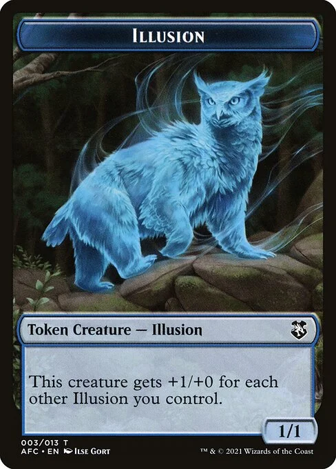 Illusion, carta Magic di tipo Token Creature — Illusion illustrata da Ilse Gort