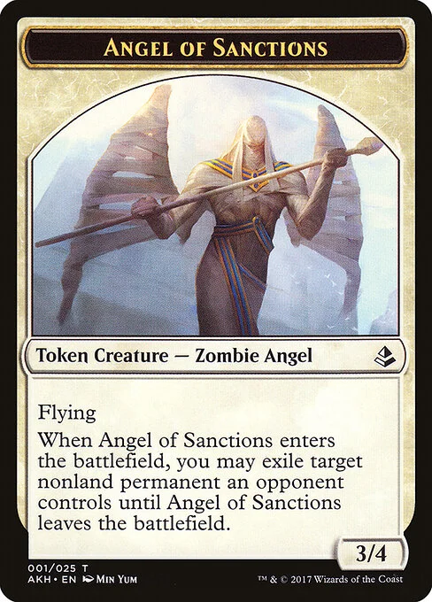 Angel of Sanctions, carta Magic di tipo Token Creature — Zombie Angel illustrata da Min Yum