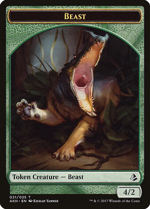 Beast, carta Magic di tipo Token Creature — Beast illustrata da Kieran Yanner