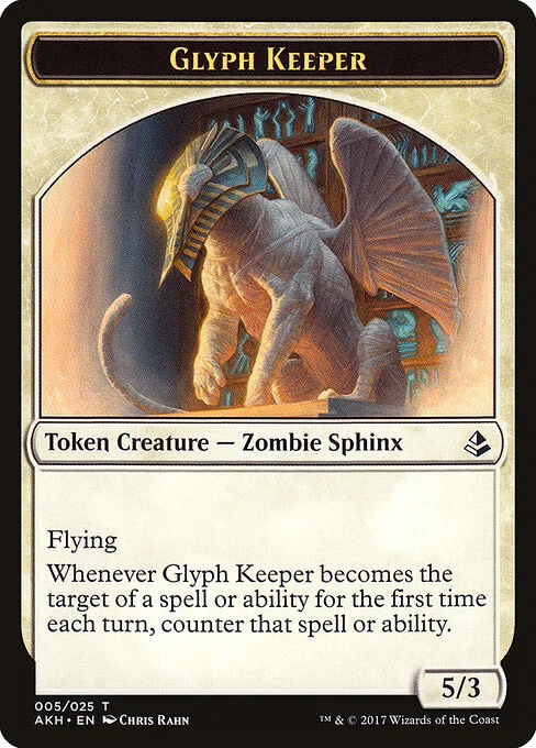 Glyph Keeper, carta Magic di tipo Token Creature — Zombie Sphinx illustrata da Chris Rahn
