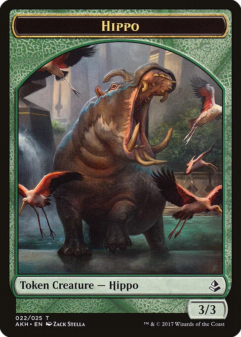Hippo, carta Magic di tipo Token Creature — Hippo illustrata da Zack Stella