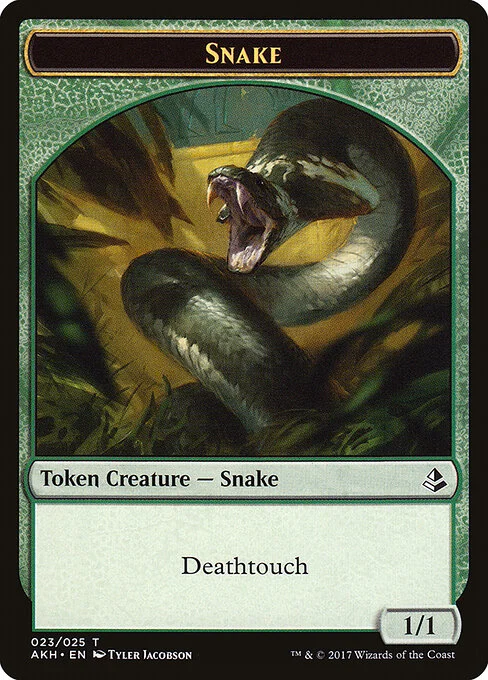 Snake, carta Magic di tipo Token Creature — Snake illustrata da Tyler Jacobson