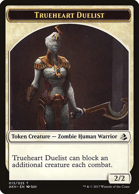 Trueheart Duelist, carta Magic di tipo Token Creature — Zombie Human Warrior illustrata da Izzy