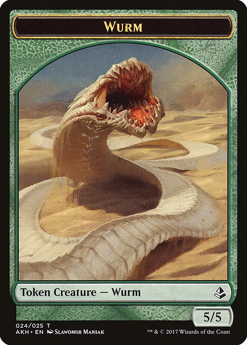 Wurm, carta Magic di tipo Token Creature — Wurm illustrata da Slawomir Maniak
