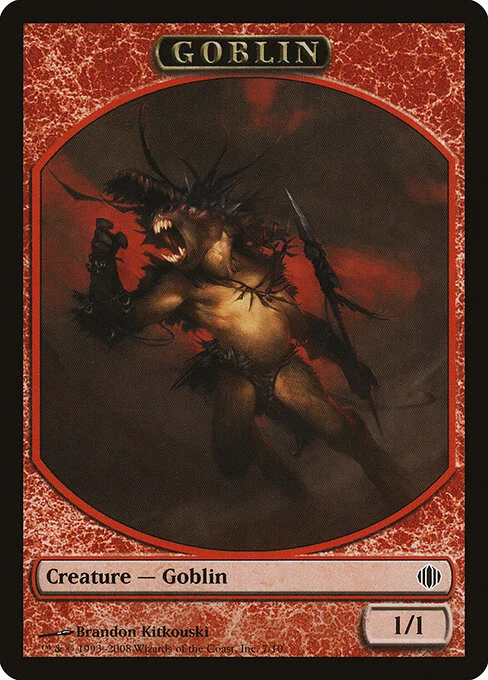 Goblin, carta Magic di tipo Token Creature — Goblin illustrata da Brandon Kitkouski