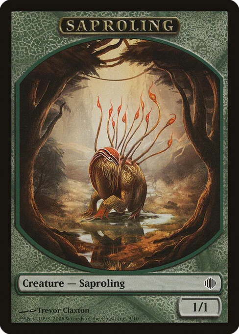 Saproling, carta Magic di tipo Token Creature — Saproling illustrata da Trevor Claxton