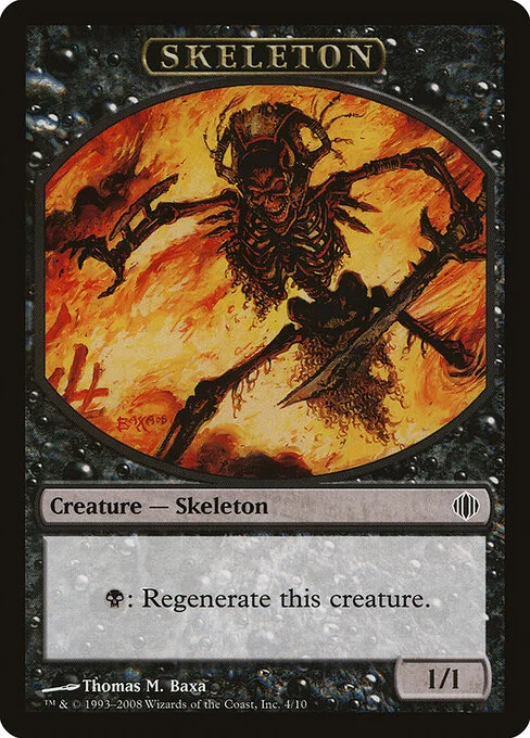 Skeleton, carta Magic di tipo Token Creature — Skeleton illustrata da Thomas M. Baxa