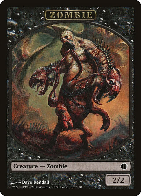 Zombie, carta Magic di tipo Token Creature — Zombie illustrata da Dave Kendall