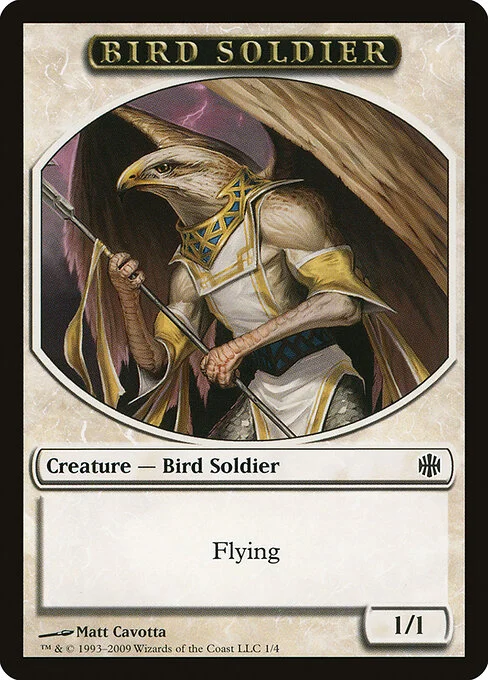 Bird Soldier, carta Magic di tipo Token Creature — Bird Soldier illustrata da Matt Cavotta