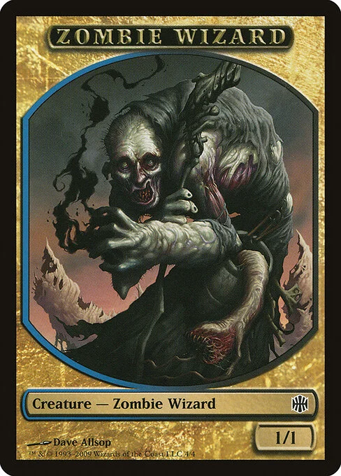 Zombie Wizard, carta Magic di tipo Token Creature — Zombie Wizard illustrata da Dave Allsop