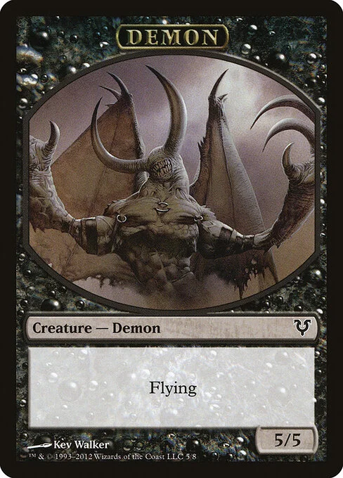 Demon, carta Magic di tipo Token Creature — Demon illustrata da Kev Walker