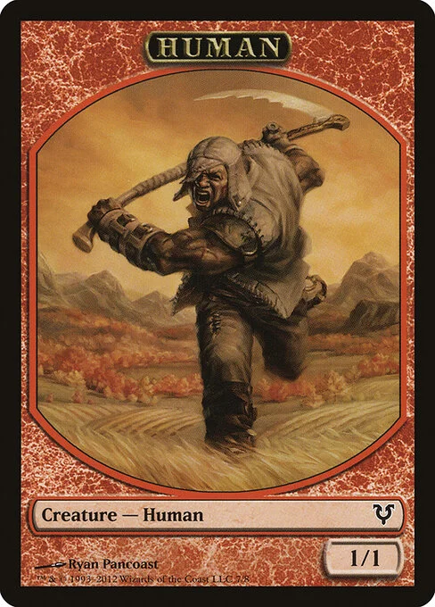 Human, carta Magic di tipo Token Creature — Human illustrata da Ryan Pancoast