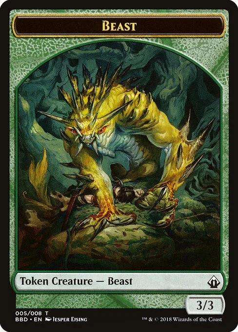Beast, carta Magic di tipo Token Creature — Beast illustrata da Jesper Ejsing