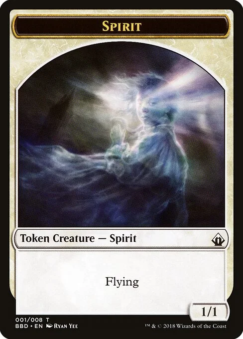 Spirit, carta Magic di tipo Token Creature — Spirit illustrata da Ryan Yee