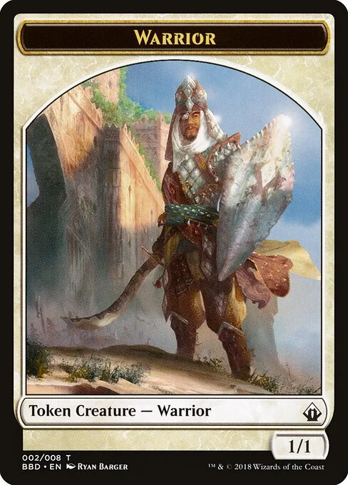 Warrior, carta Magic di tipo Token Creature — Warrior illustrata da Ryan Barger