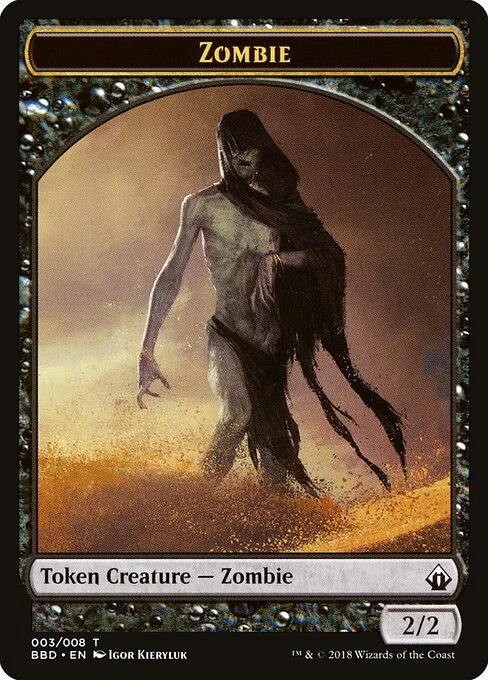 Zombie, carta Magic di tipo Token Creature — Zombie illustrata da Igor Kieryluk