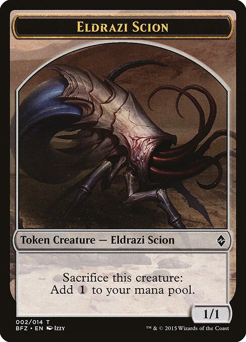 Eldrazi Scion, carta Magic di tipo Token Creature — Eldrazi Scion illustrata da Izzy