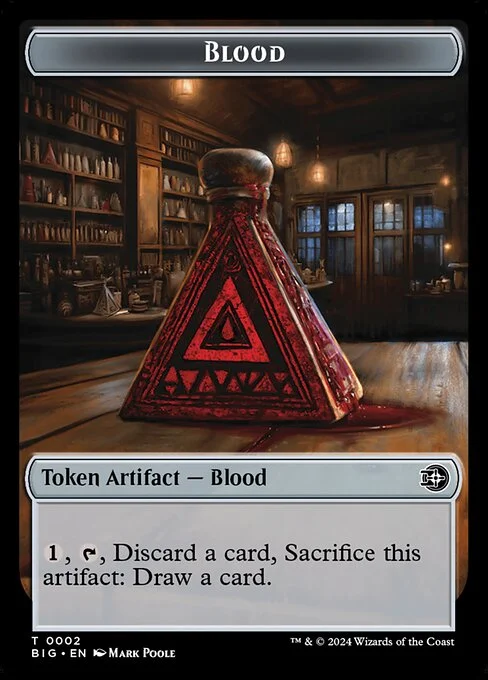 Blood, carta Magic di tipo Token Artifact — Blood illustrata da Mark Poole