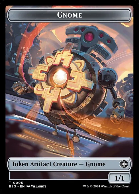 Gnome, carta Magic di tipo Token Artifact Creature — Gnome illustrata da Villarrte