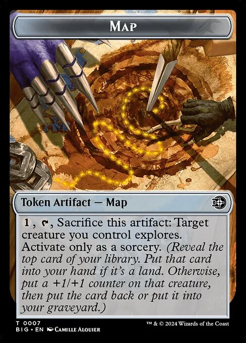 Map, carta Magic di tipo Token Artifact — Map illustrata da Camille Alquier