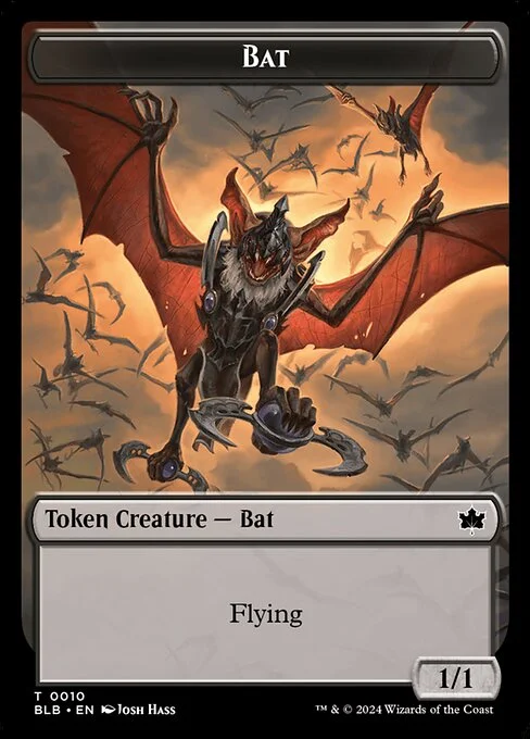 Bat, carta Magic di tipo Token Creature — Bat illustrata da Josh Hass
