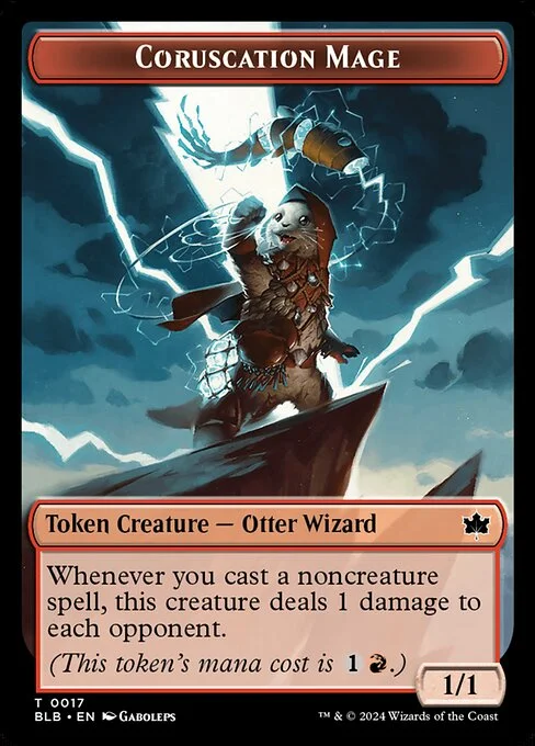 Coruscation Mage, carta Magic di tipo Token Creature — Otter Wizard illustrata da Gaboleps