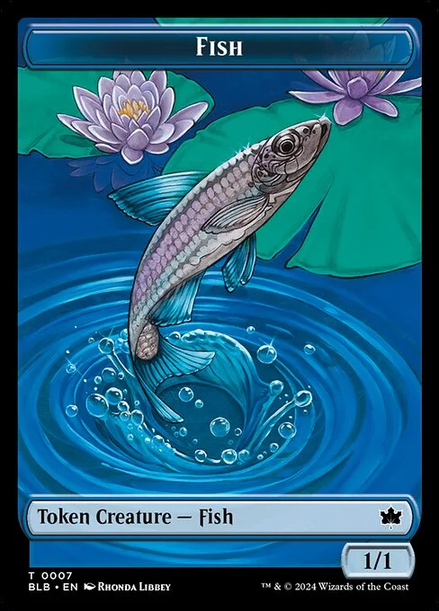 Fish, carta Magic di tipo Token Creature — Fish illustrata da Rhonda Libbey