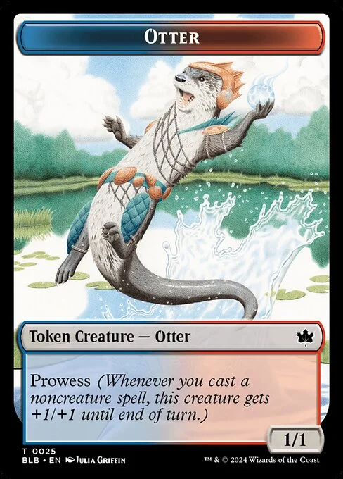 Otter, carta Magic di tipo Token Creature — Otter illustrata da Julia Griffin