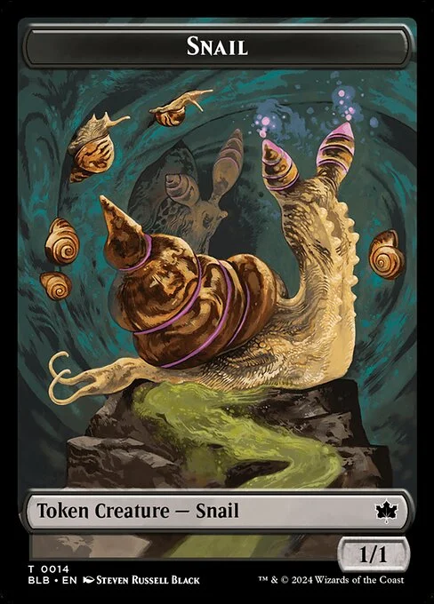 Snail, carta Magic di tipo Token Creature — Snail illustrata da Steven Russell Black