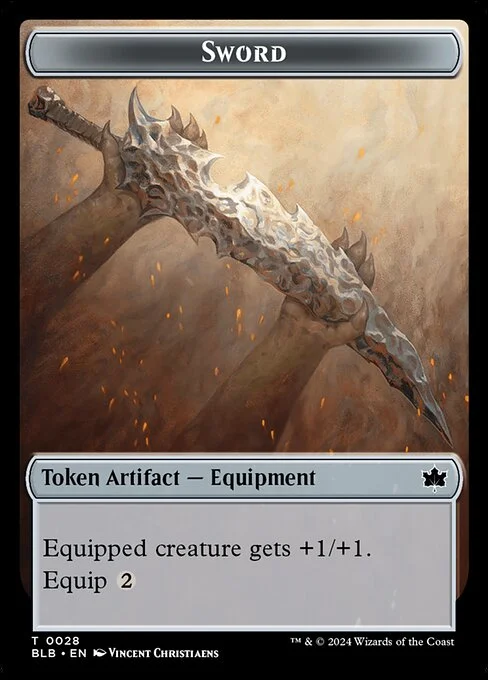 Sword, carta Magic di tipo Token Artifact — Equipment illustrata da Vincent Christiaens