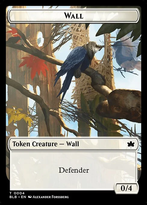 Wall, carta Magic di tipo Token Creature — Wall illustrata da Alexander Forssberg