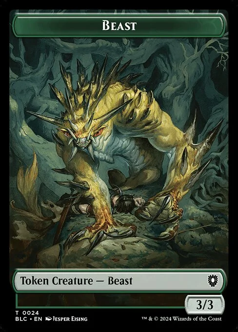 Beast, carta Magic di tipo Token Creature — Beast illustrata da Jesper Ejsing