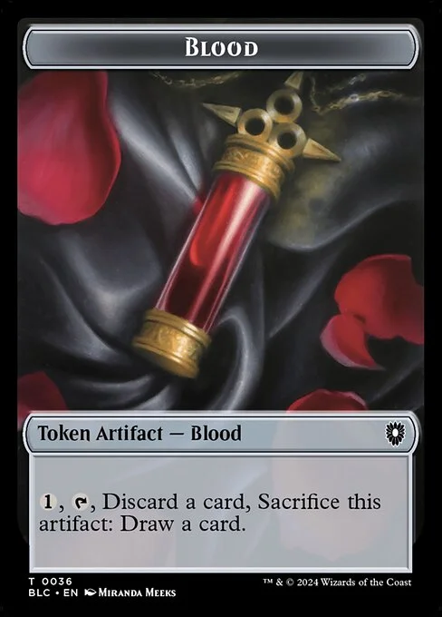 Blood, carta Magic di tipo Token Artifact — Blood illustrata da Miranda Meeks