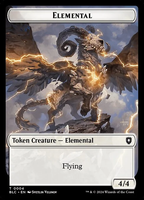 Elemental, carta Magic di tipo Token Creature — Elemental illustrata da Svetlin Velinov