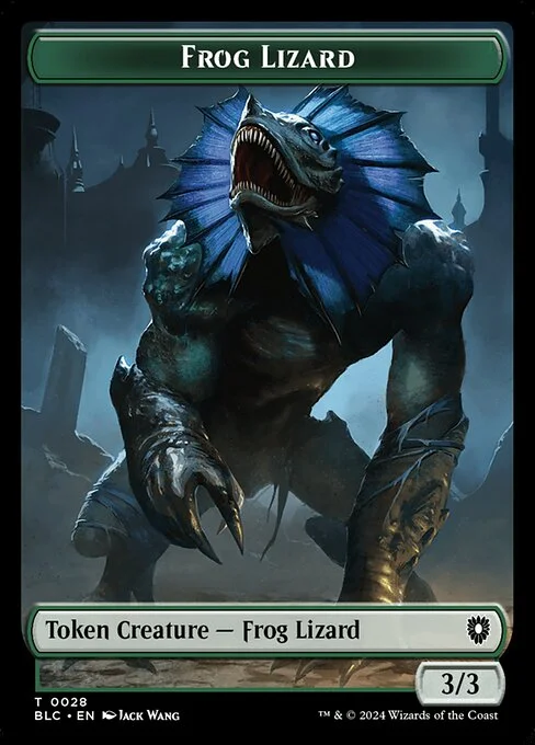 Frog Lizard, carta Magic di tipo Token Creature — Frog Lizard illustrata da Jack Wang