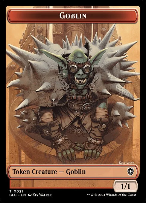 Goblin, carta Magic di tipo Token Creature — Goblin illustrata da Kev Walker
