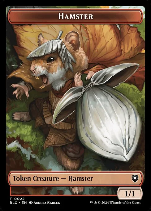 Hamster, carta Magic di tipo Token Creature — Hamster illustrata da Andrea Radeck