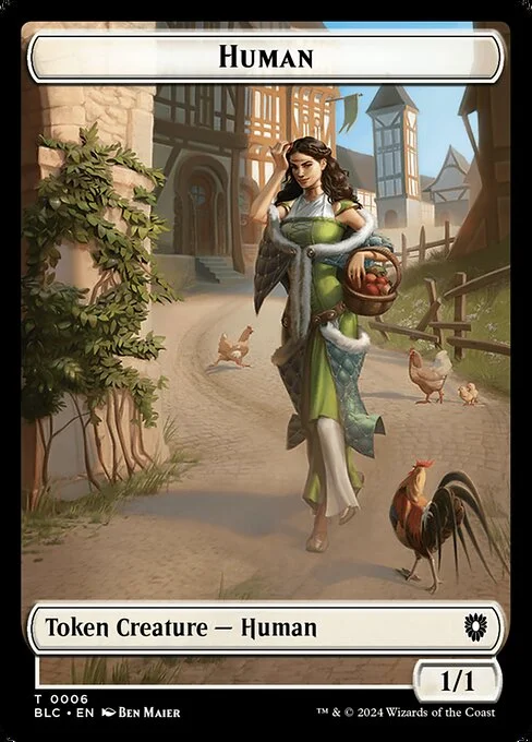 Human, carta Magic di tipo Token Creature — Human illustrata da Ben Maier