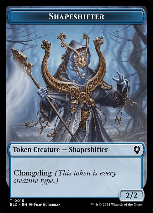 Shapeshifter, carta Magic di tipo Token Creature — Shapeshifter illustrata da Filip Burburan