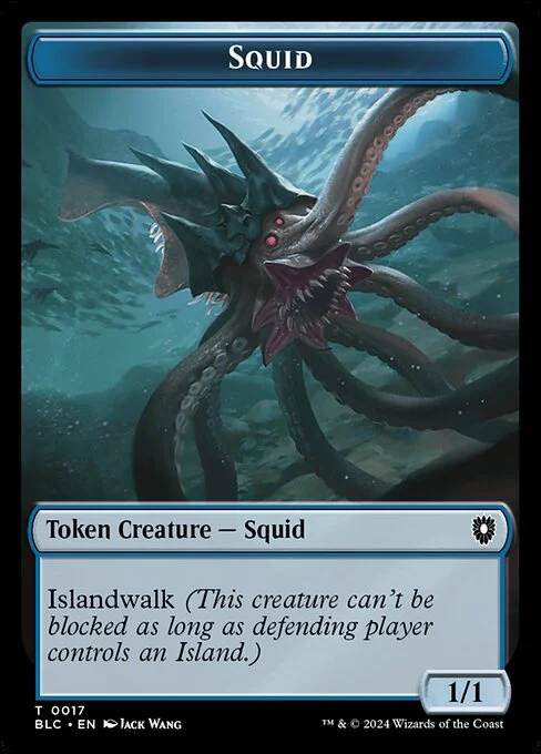Squid, carta Magic di tipo Token Creature — Squid illustrata da Jack Wang