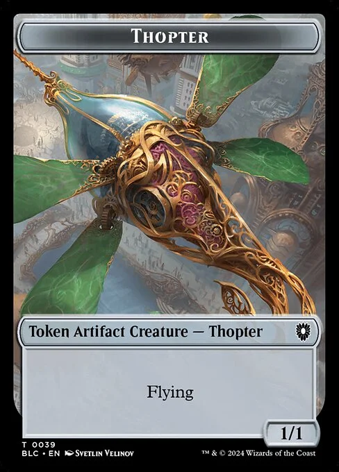 Thopter, carta Magic di tipo Token Artifact Creature — Thopter illustrata da Svetlin Velinov