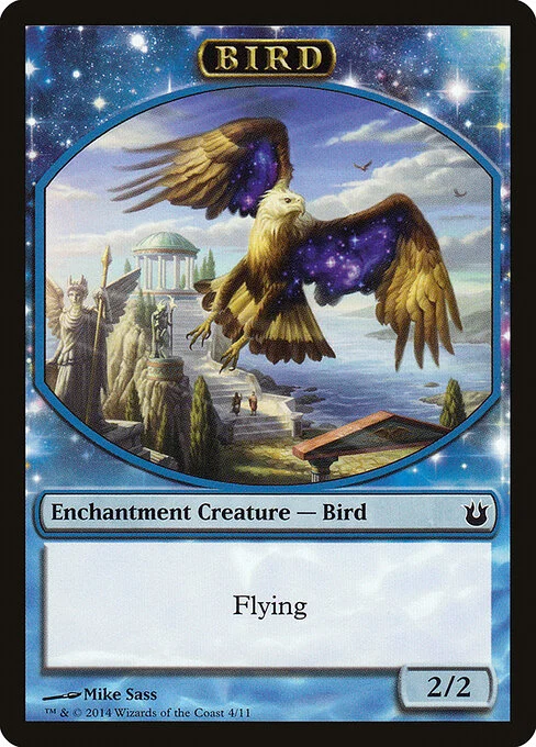 Bird, carta Magic di tipo Token Enchantment Creature — Bird illustrata da Mike Sass