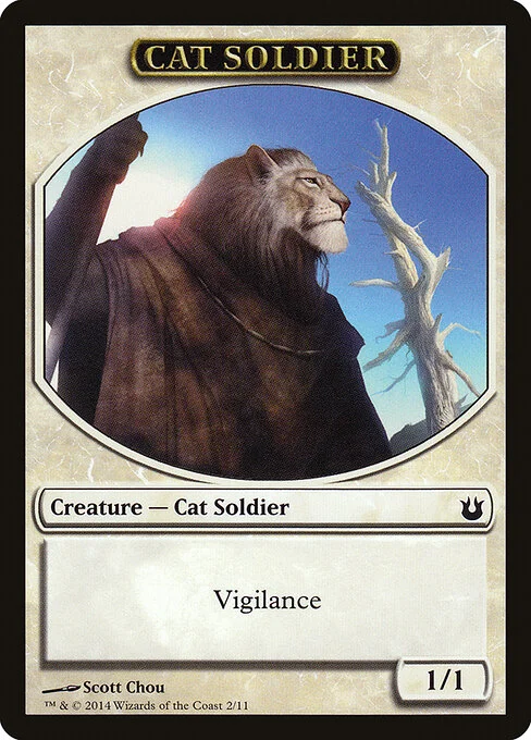 Cat Soldier, carta Magic di tipo Token Creature — Cat Soldier illustrata da Scott Chou