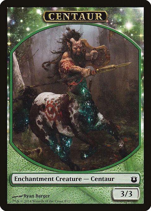 Centaur, carta Magic di tipo Token Enchantment Creature — Centaur illustrata da Ryan Barger