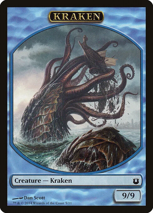 Kraken, carta Magic di tipo Token Creature — Kraken illustrata da Dan Murayama Scott