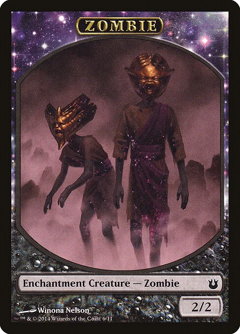 Zombie, carta Magic di tipo Token Enchantment Creature — Zombie illustrata da Winona Nelson