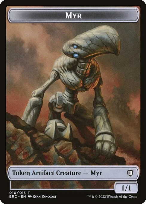 Myr, carta Magic di tipo Token Artifact Creature — Myr illustrata da Ryan Pancoast