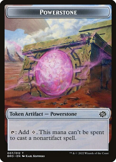 Powerstone, carta Magic di tipo Token Artifact — Powerstone illustrata da Karl Kopinski