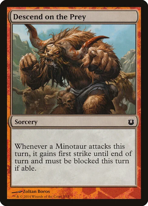 Descend on the Prey, carta Magic di tipo Sorcery illustrata da Zoltan Boros