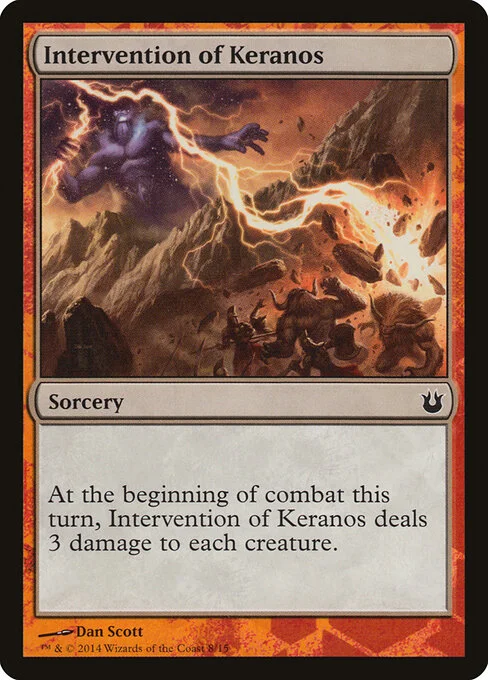 Intervention of Keranos, carta Magic di tipo Sorcery illustrata da Dan Murayama Scott